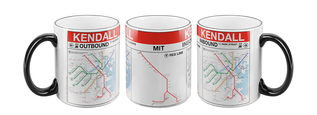 MBTA KENDALL MIT Red Line Station Mug