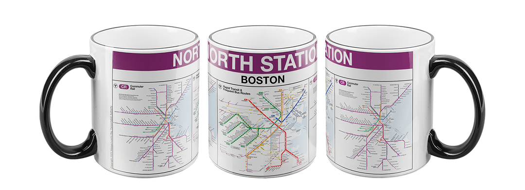 Boston MBTA NORTH STATION Commuter Rail Mug