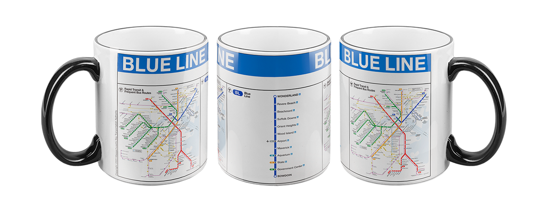 Boston MBTA BLUE LINE Mug