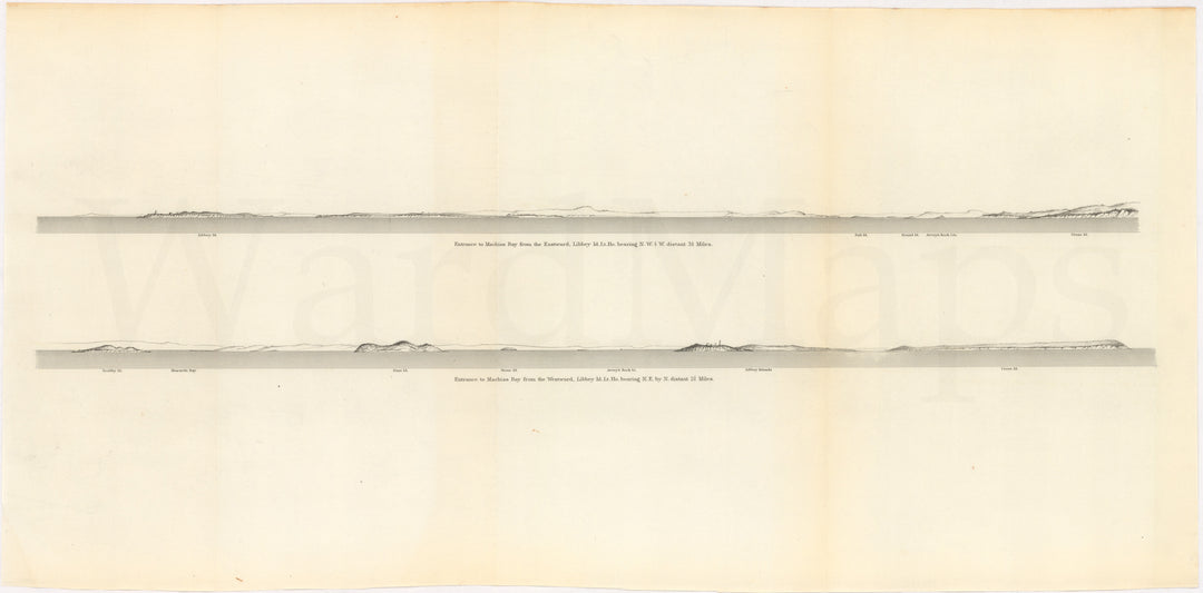 Entrances to Machias Bay, Maine 1879