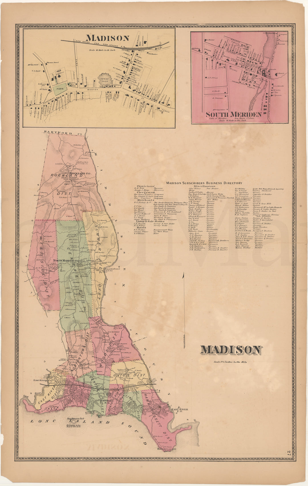 Madison and Meriden, Connecticut 1868