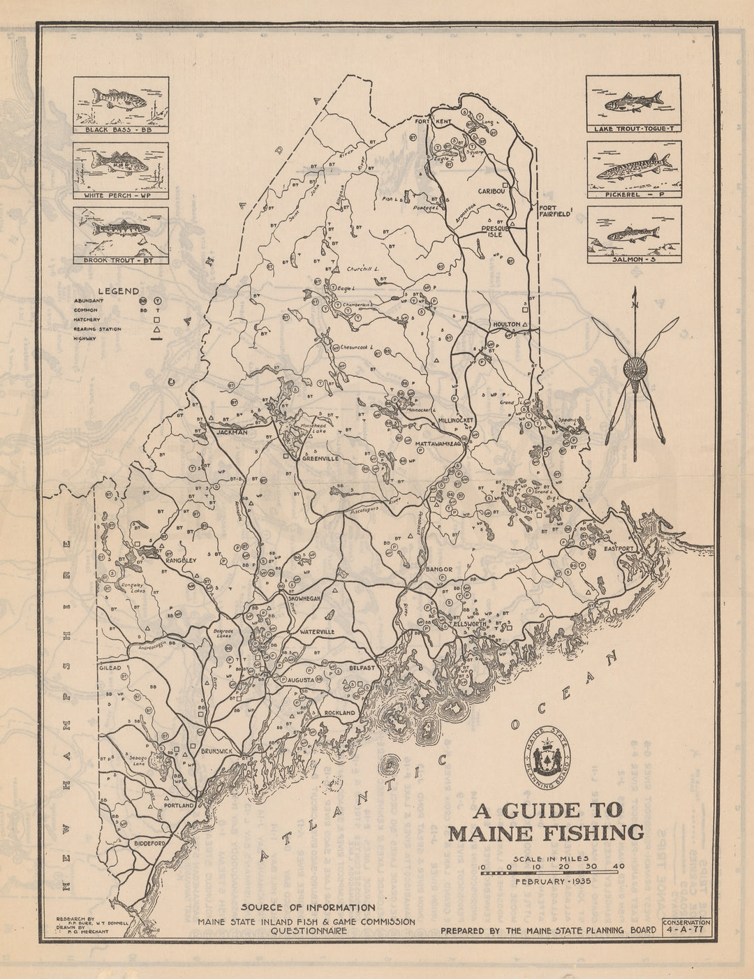 Maine 1935: Guide to Fishing
