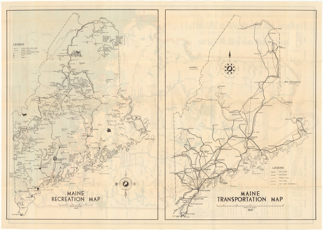 Maine 1937 (Side B): Recreation and Transportation