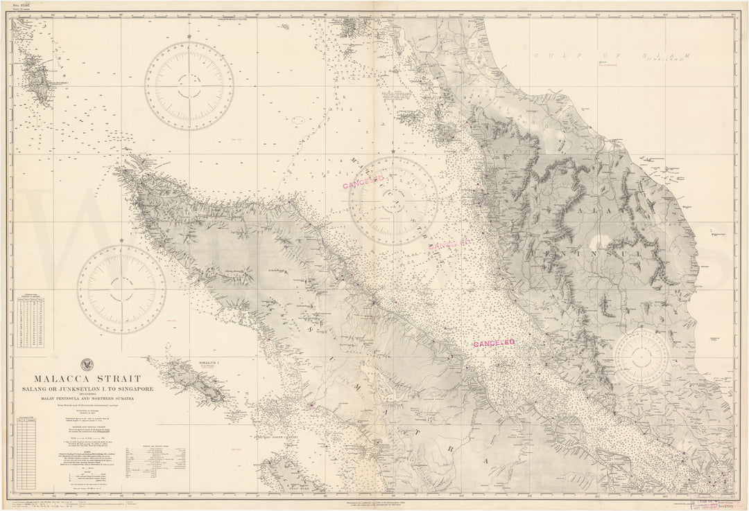 Malacca Strait, Salang or Junkseylon Island to Singapore 1947