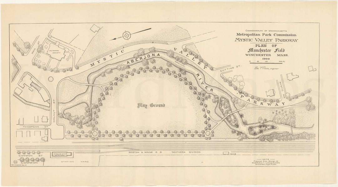 Manchester Field, Mystic Valley Parkway, Winchester, Massachusetts 1900