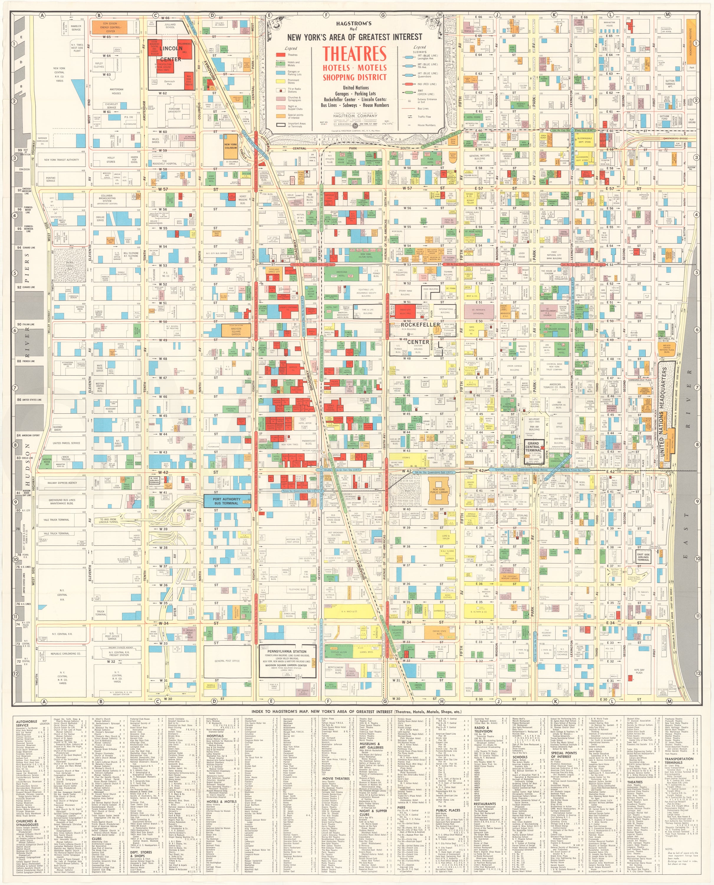 Manhattan, New York 1965: Midtown – WardMaps LLC