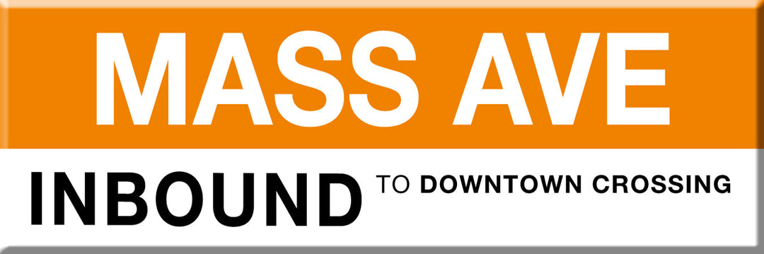 MBTA Orange Line Massachusetts Avenue Station Magnet