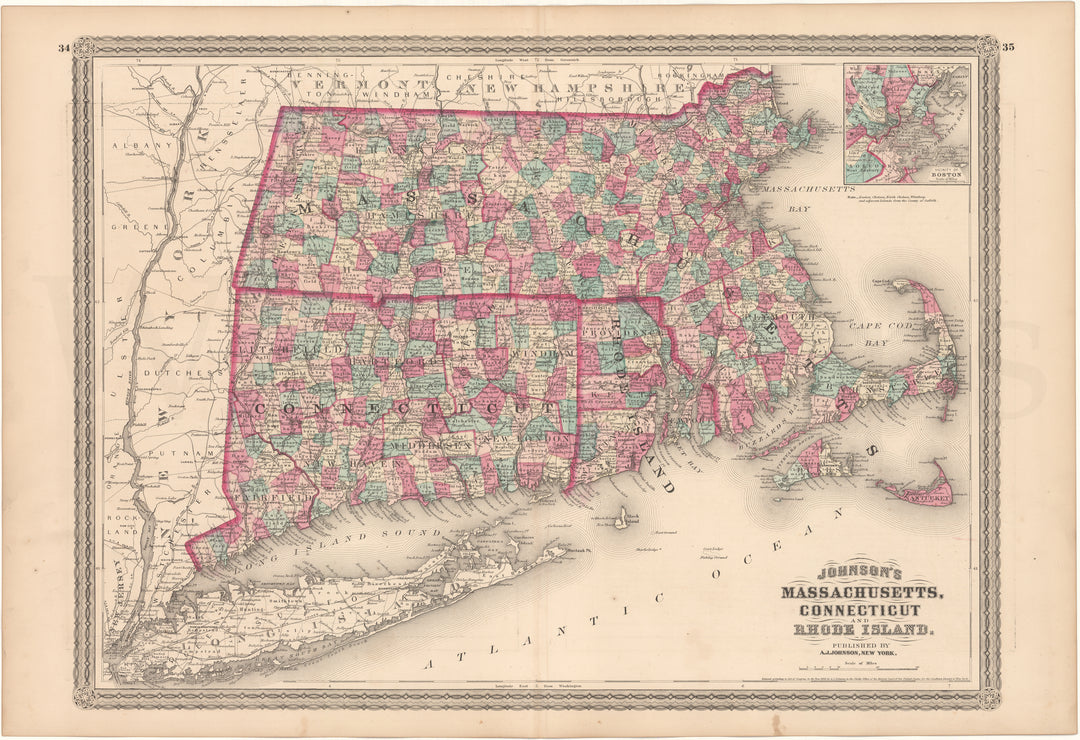 Massachusetts, Connecticut, and Rhode Island 1870