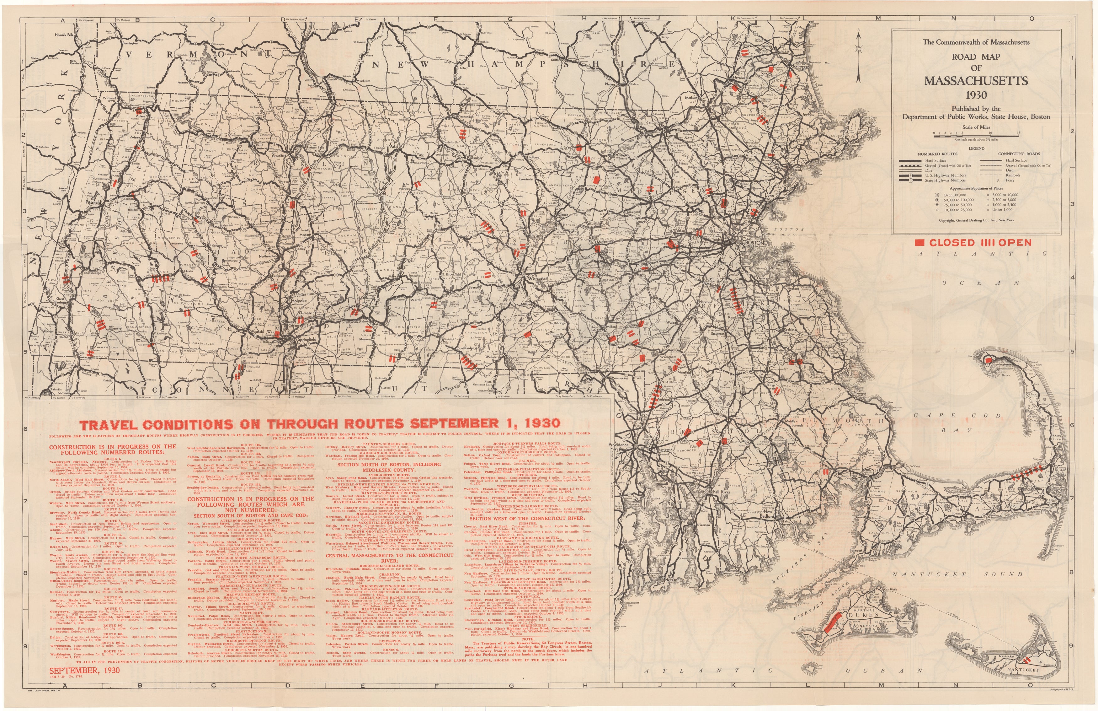 Massachusetts 1930: Road Map