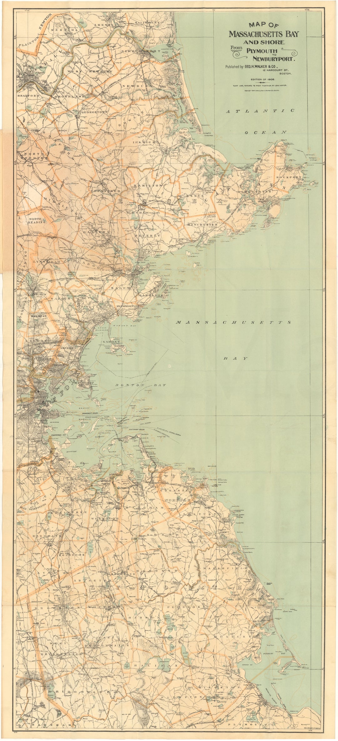 Massachusetts Bay and Shore from Plymouth to Newburyport 1902