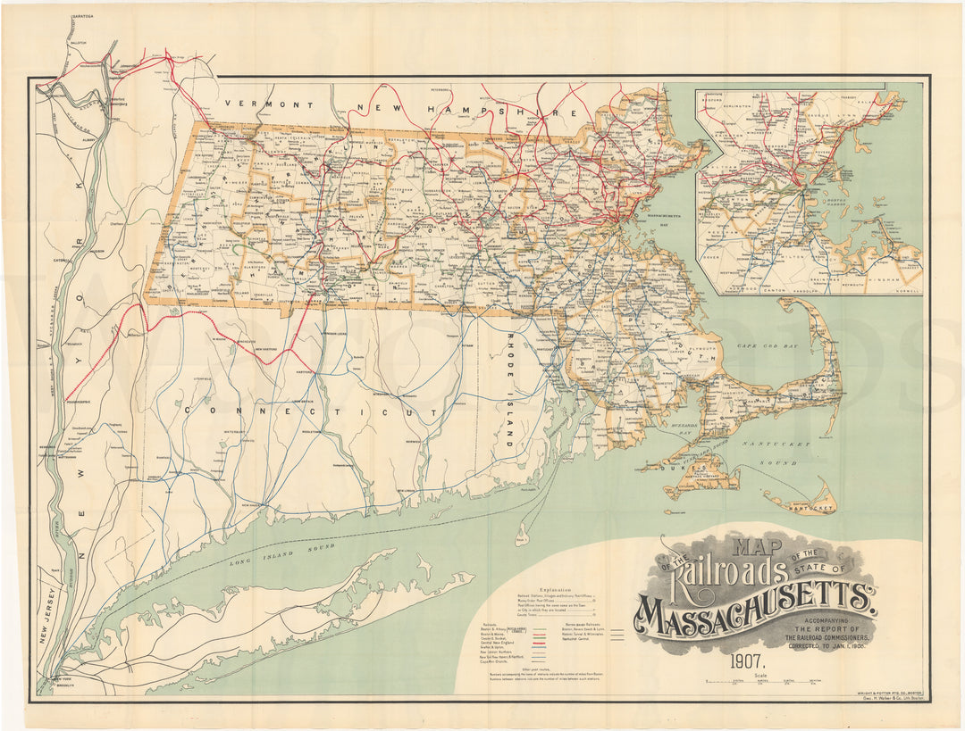 Massachusetts Railroads 1907