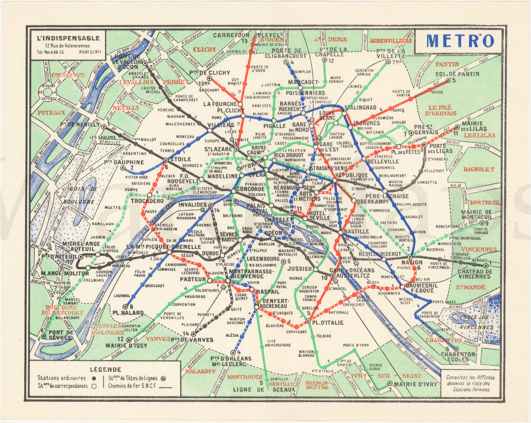 Paris, France 1968-1970 (Circa): Metro