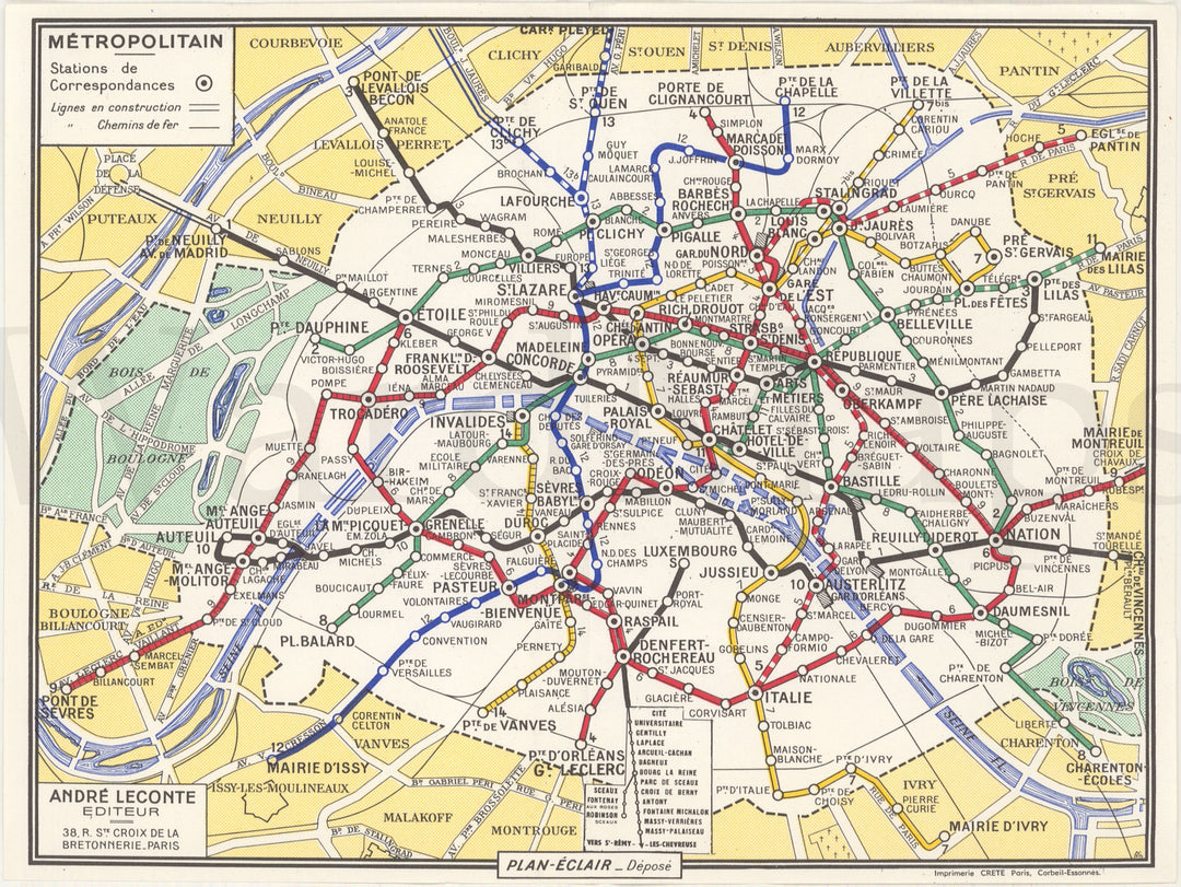 Paris, France 1960s (Circa): Metro
