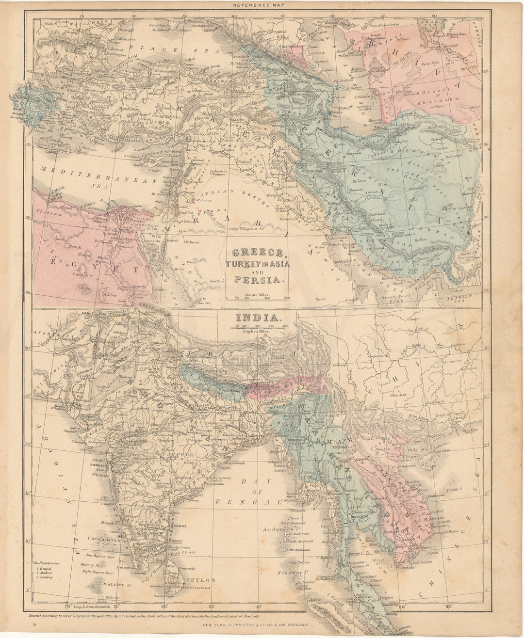 Middle East, India, and Southeast Asia 1866 (Cornell's)