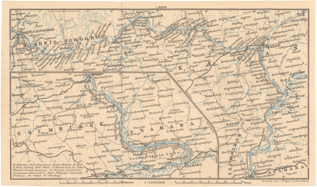 Middle Volga River, Russia 1904