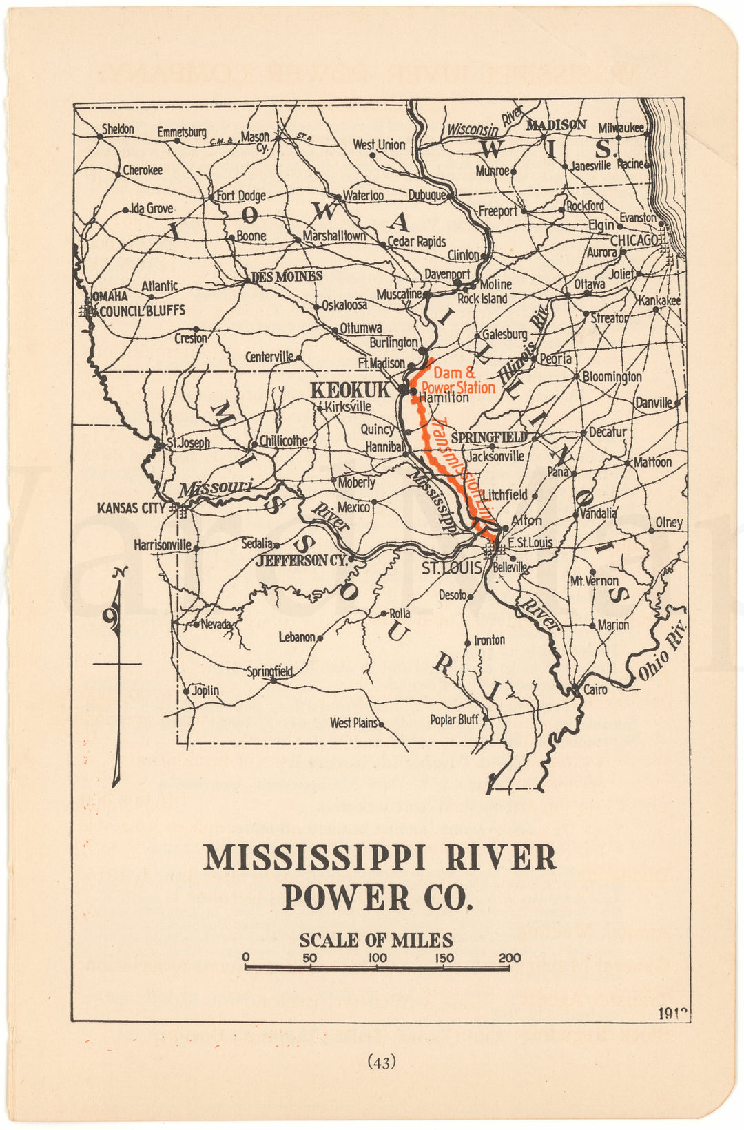 Mississippi River Power Co.: Iowa, Illinois, and Missouri 1913