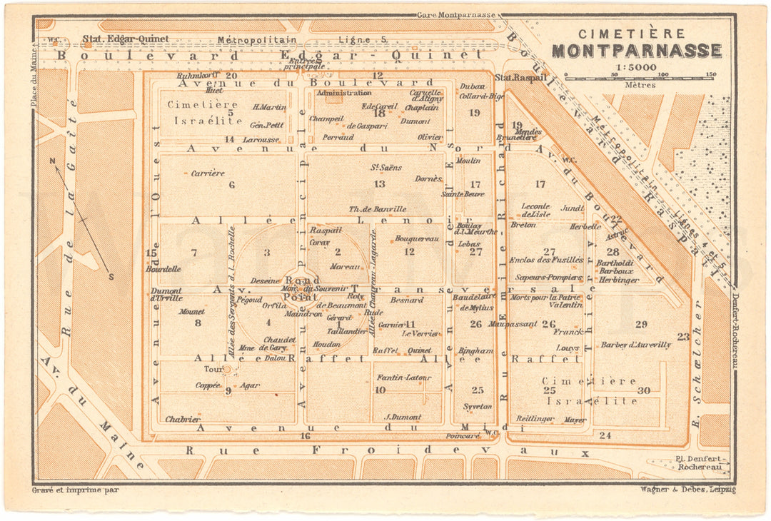 Paris, France 1937: Montparnasse Cemetery