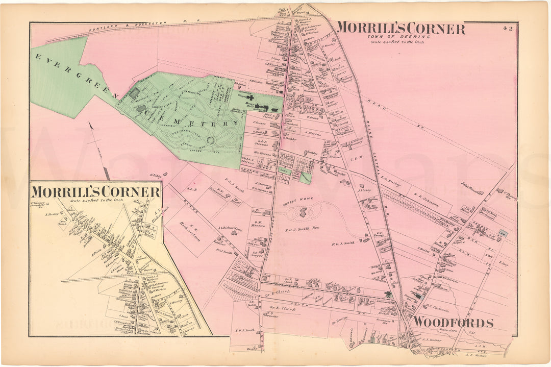 Deering (now Portland), Maine 1871: Morrill's Corner