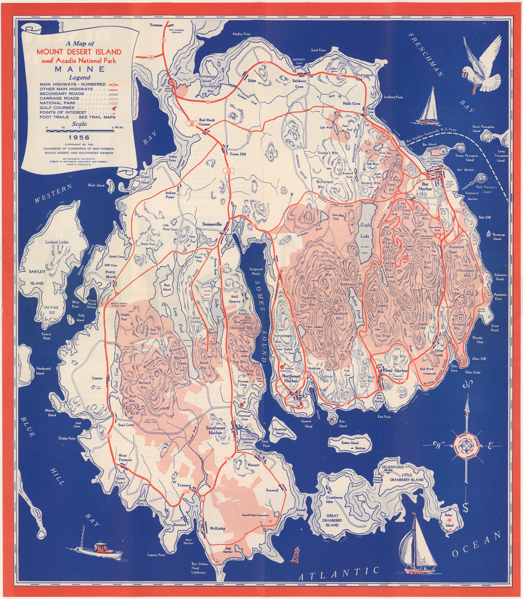Mount Desert Island and Acadia National Park, Maine 1956