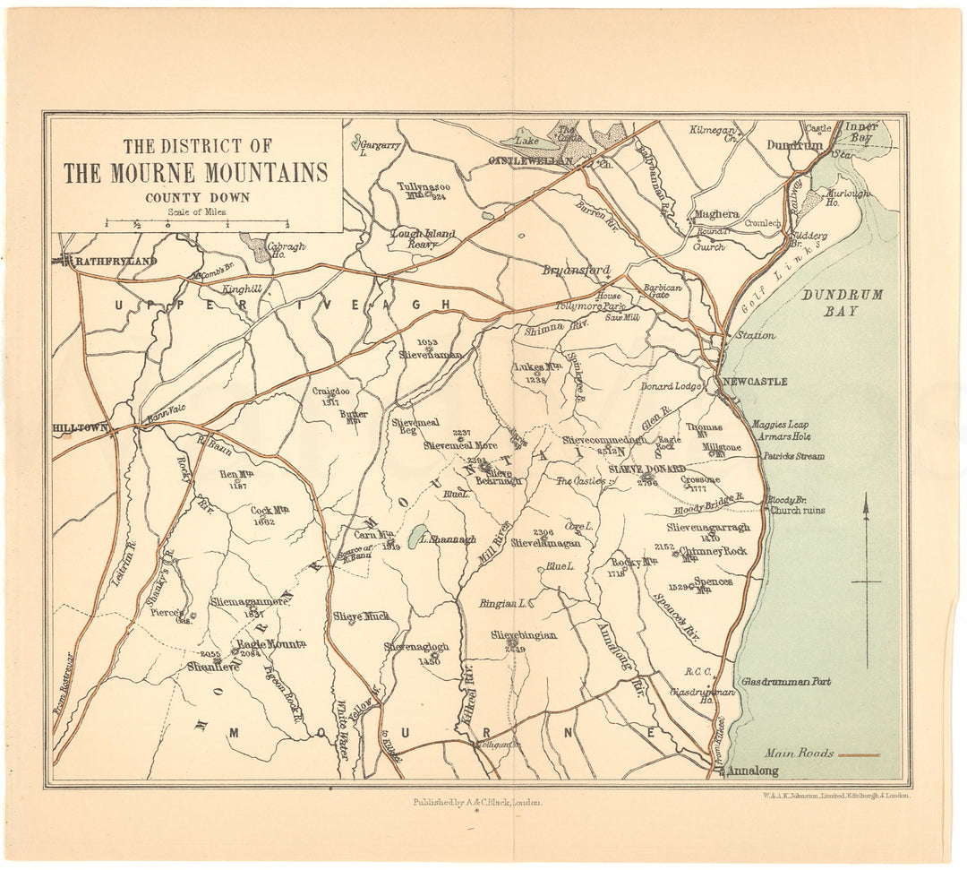 County Down, Ireland 1906: Mourne Mountains