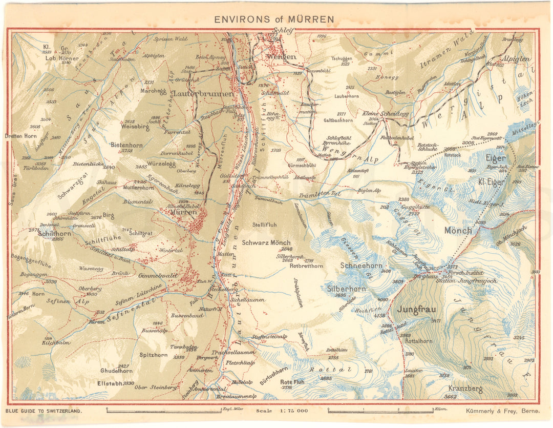 Murren - Lauterbrunnen - Wengen - Jungfraujoch Region, Switzerland 1948