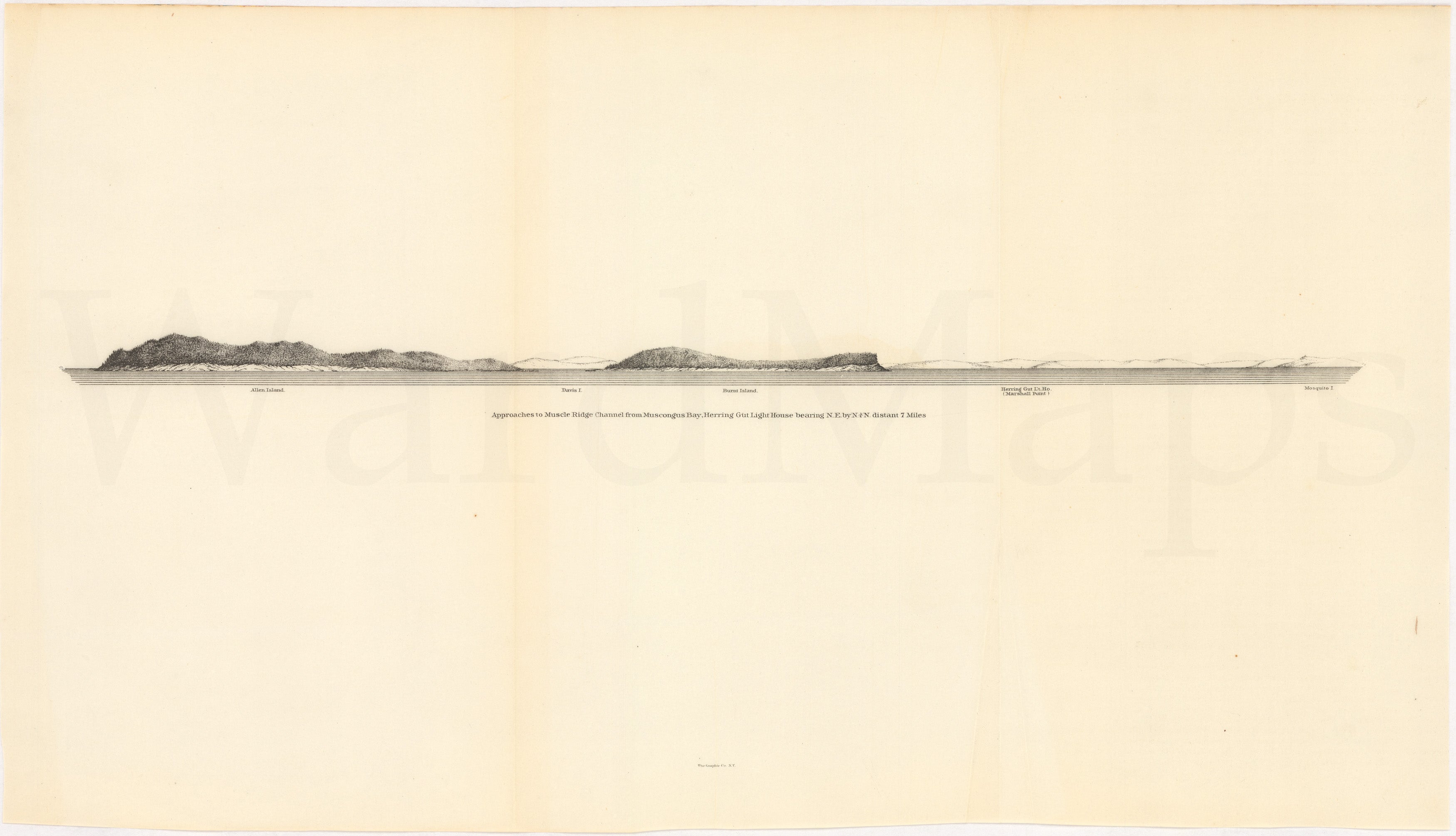 Approaches to Muscle Ridge Channel from Muscongus Bay, Maine 1879 ...