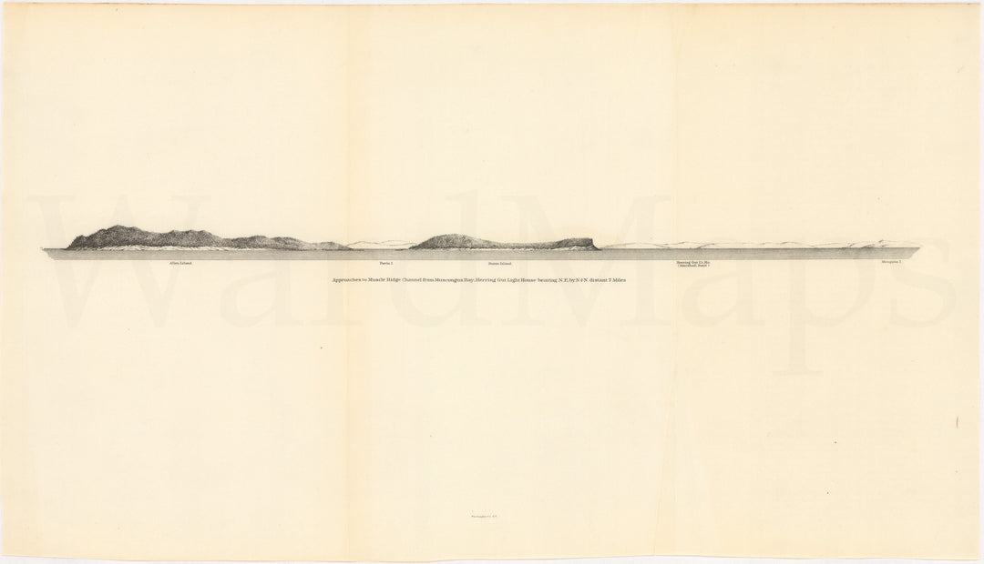 Approaches to Muscle Ridge Channel from Muscongus Bay, Maine 1879