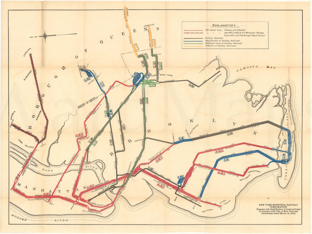 New York, New York 1920: New York Municipal Railway Corp. – WardMaps LLC