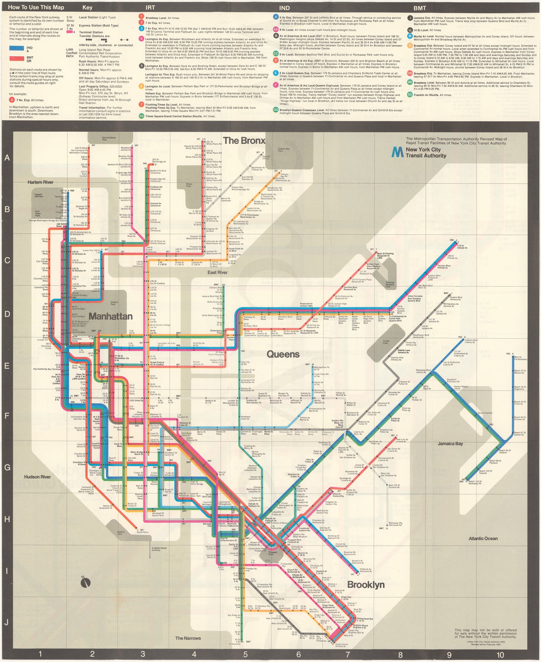 1978 Rta Map New York City Subway Map 1978 (Side A) – WardMaps LLC