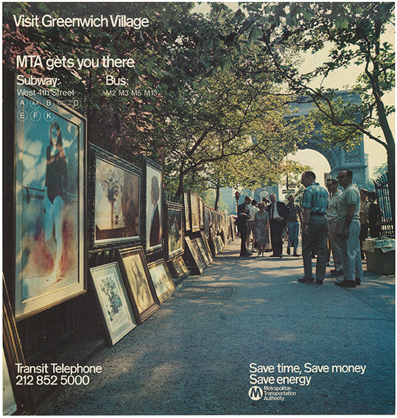 New York City MTA Gets You There Poster: Visit Greenwich Village