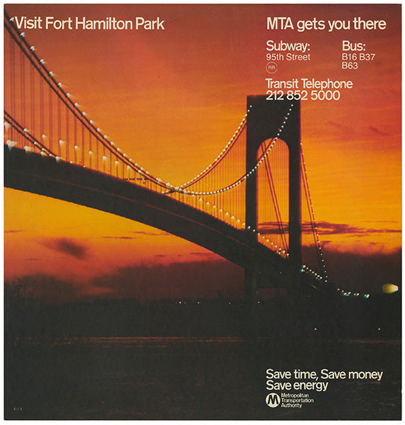 New York City MTA Gets You There Poster: Visit Fort Hamilton Park