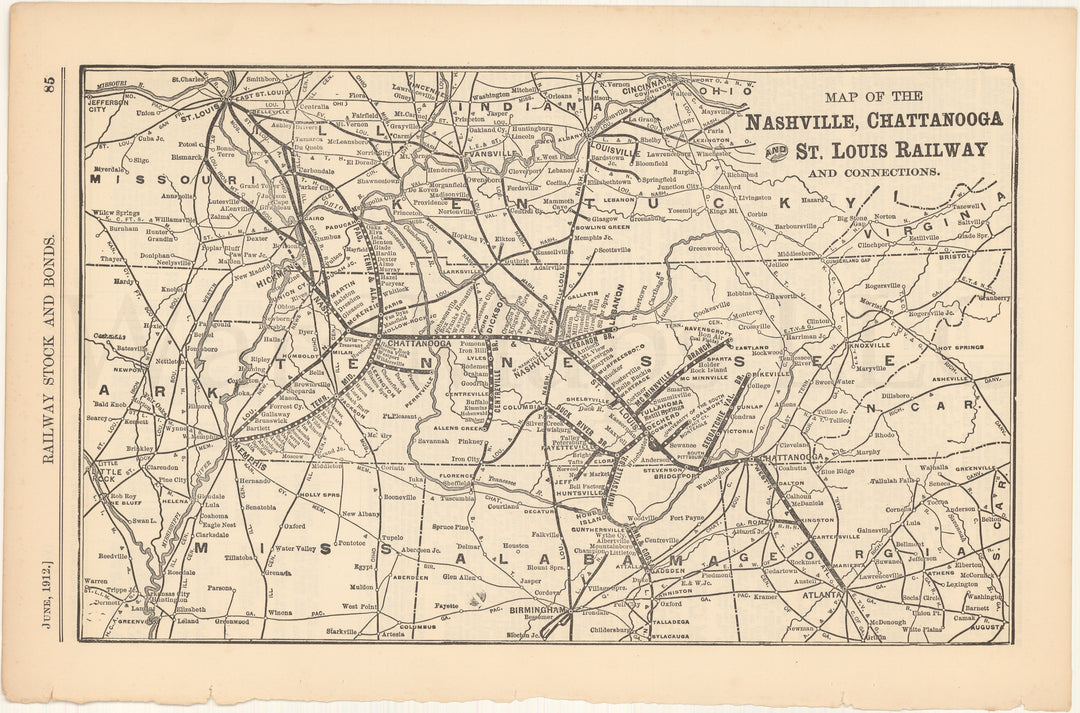 Nashville, Chattanooga & Saint Louis Railway and Connections 1912