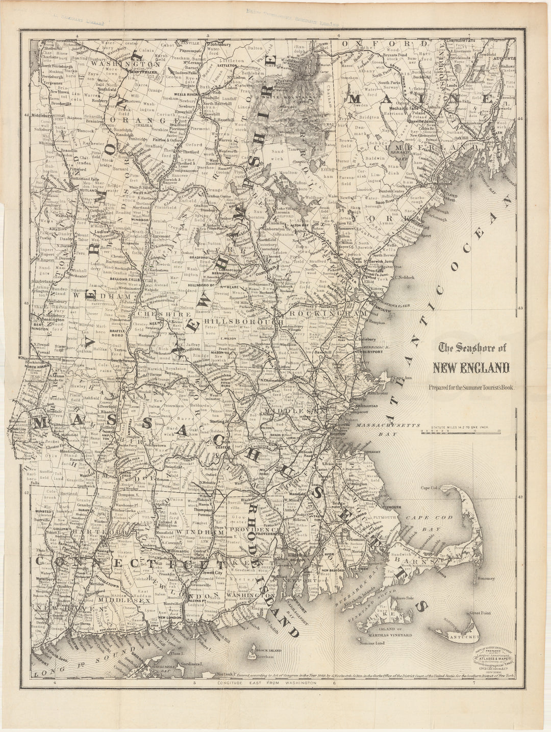 New England 1868 "Seashore of New England"