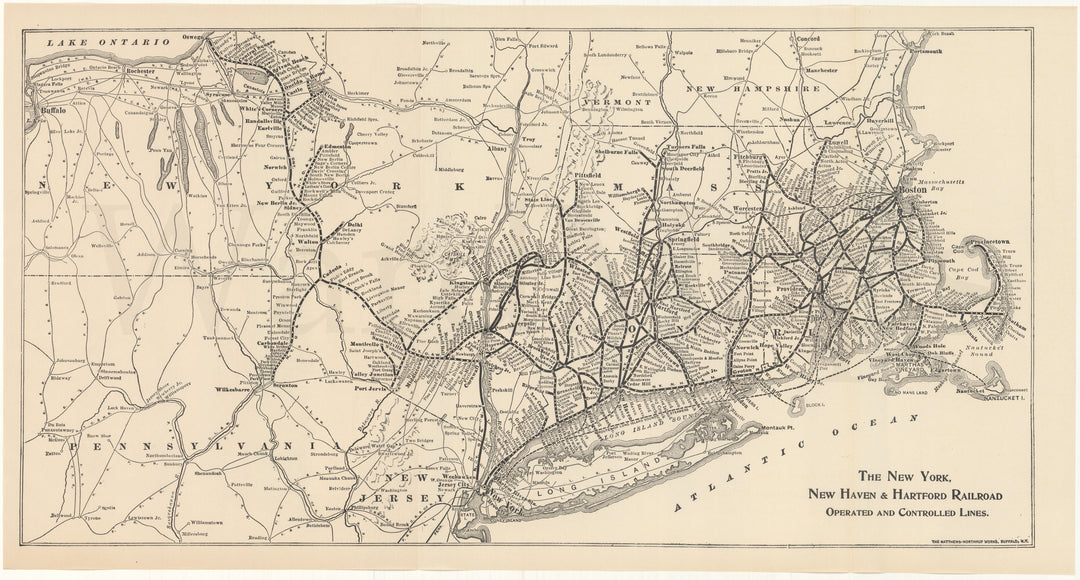 New York, New Haven, & Hartford Railroad System 1909