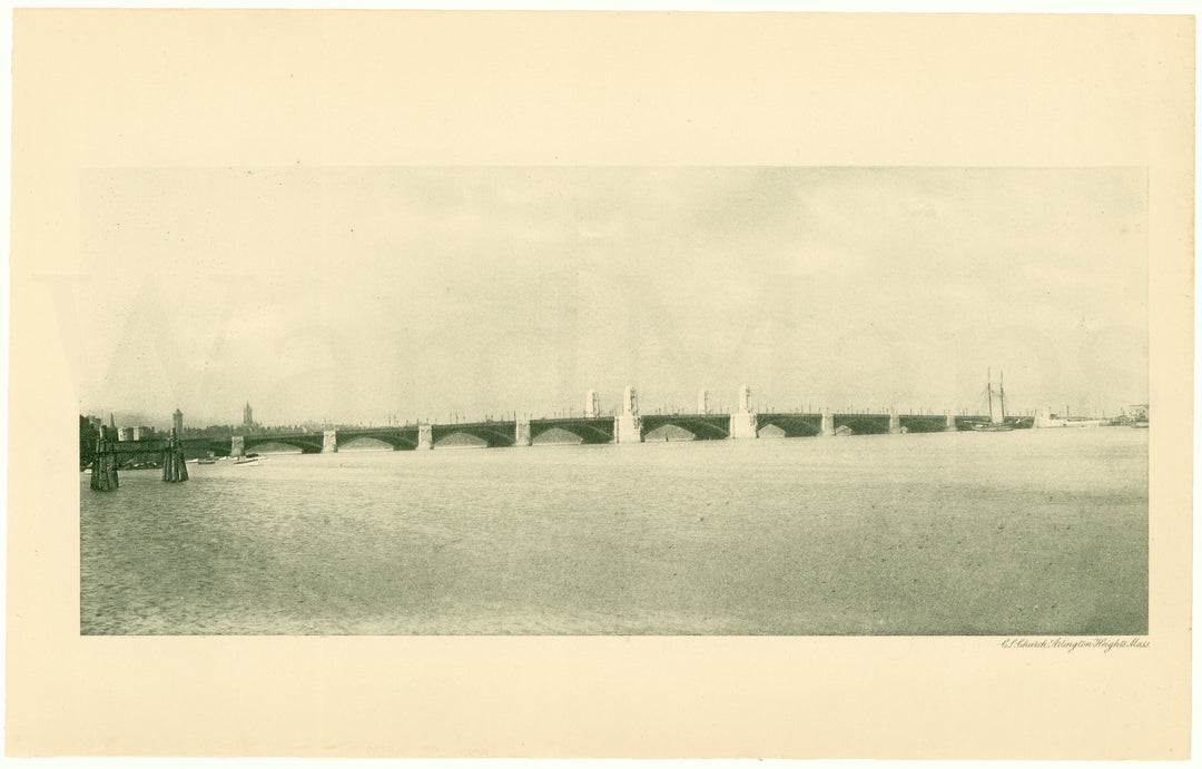 Cambridge Bridge 1909: Completed Bridge from Afar