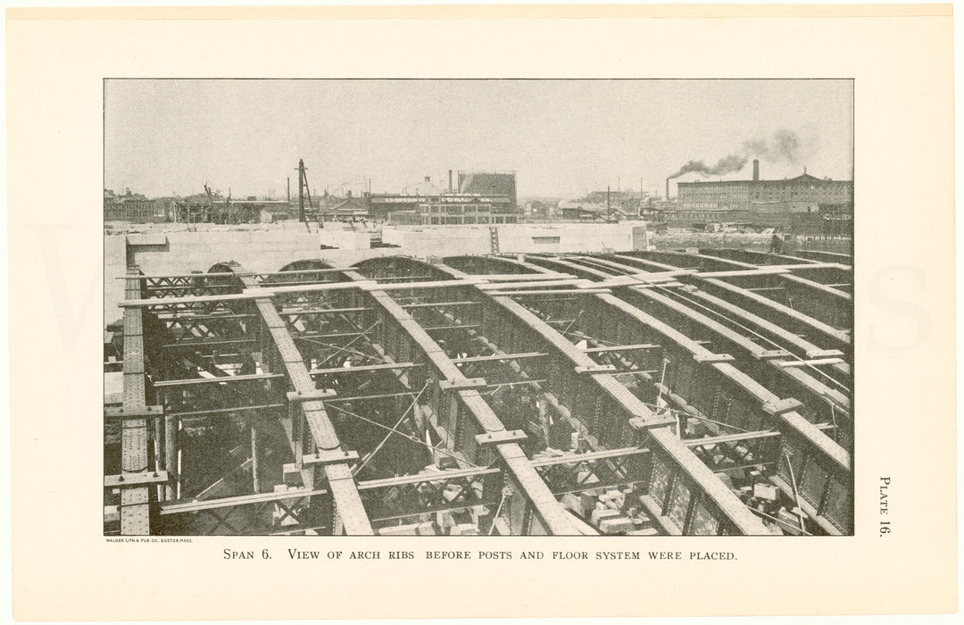 Cambridge Bridge 1909 Plate 16: Span 6 Arch Ribs
