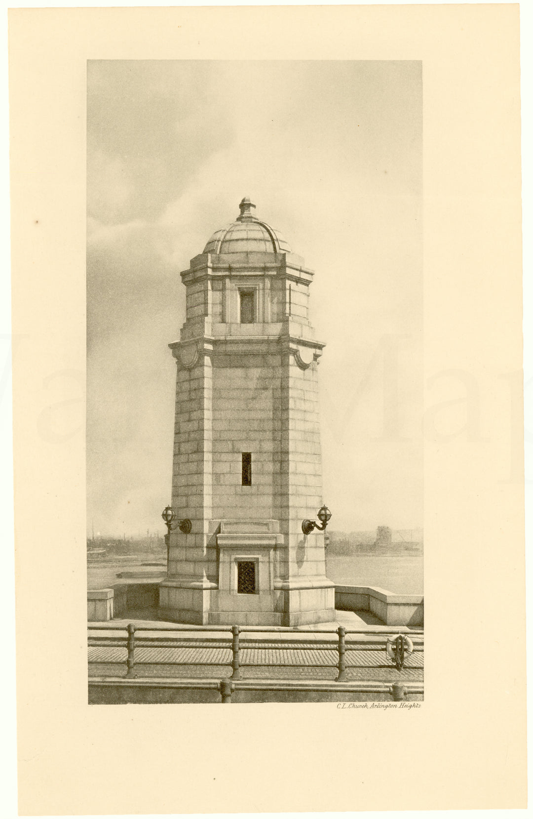 Cambridge Bridge 1909: Completed Tower