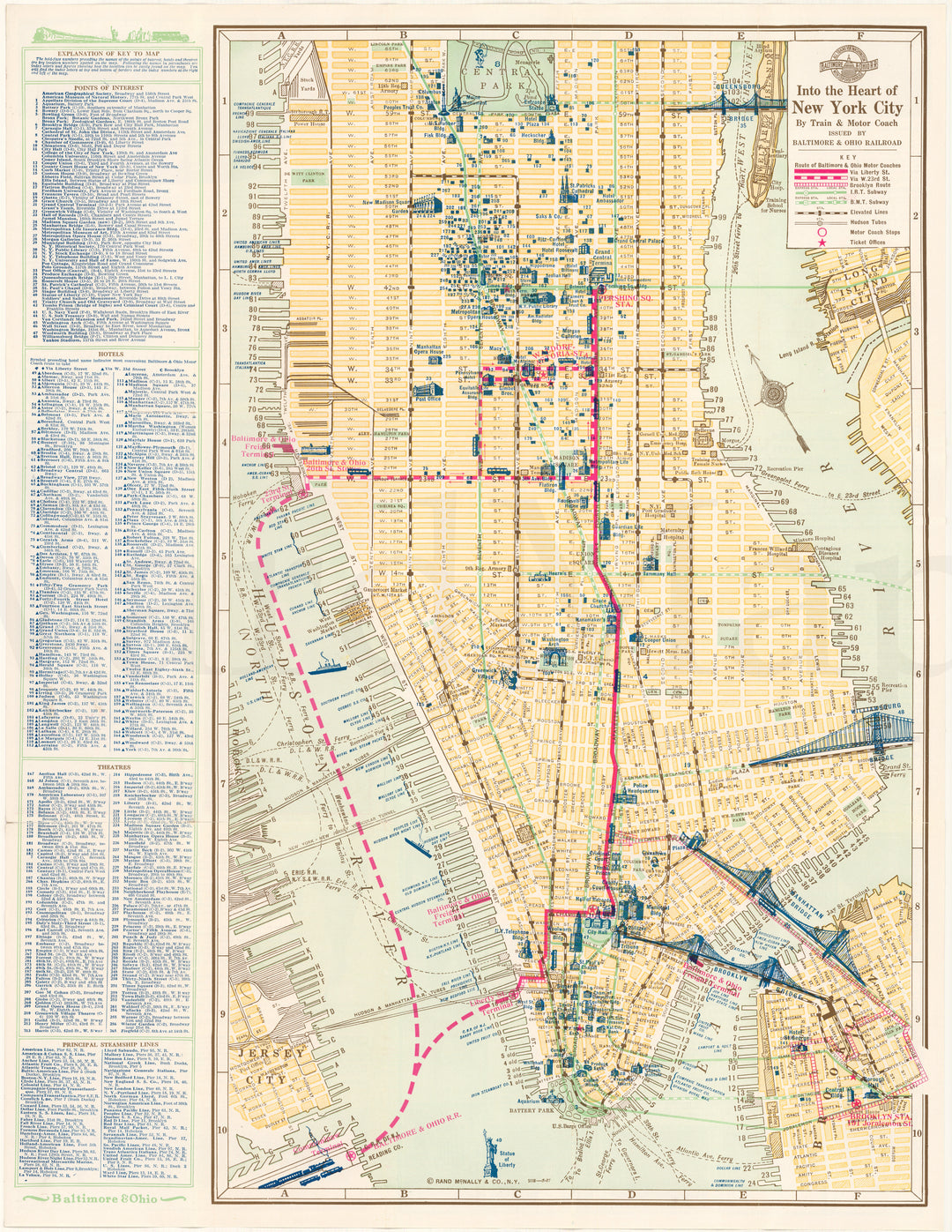 New York, NY 1927 (B&O Railroad)