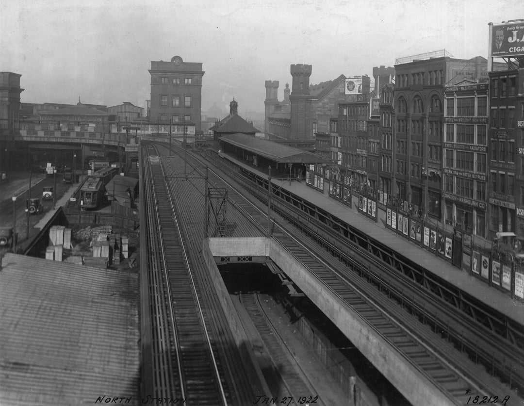 Haymarket Incline and North Station on the Elevated, Boston, Massachusetts, January 27, 1922