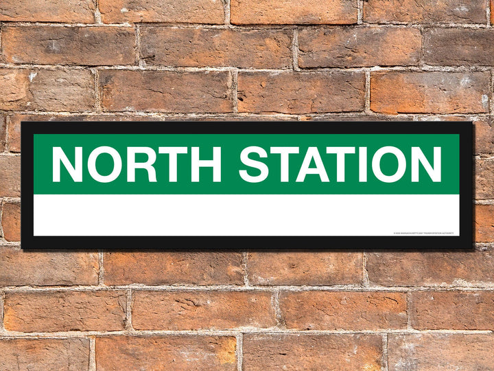 Boston MBTA GREEN LINE Framed Replica Station Signs