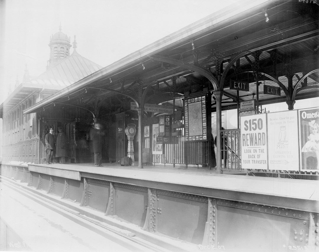North Station on the Main Line Elevated, Boston, Massachusetts, 1907