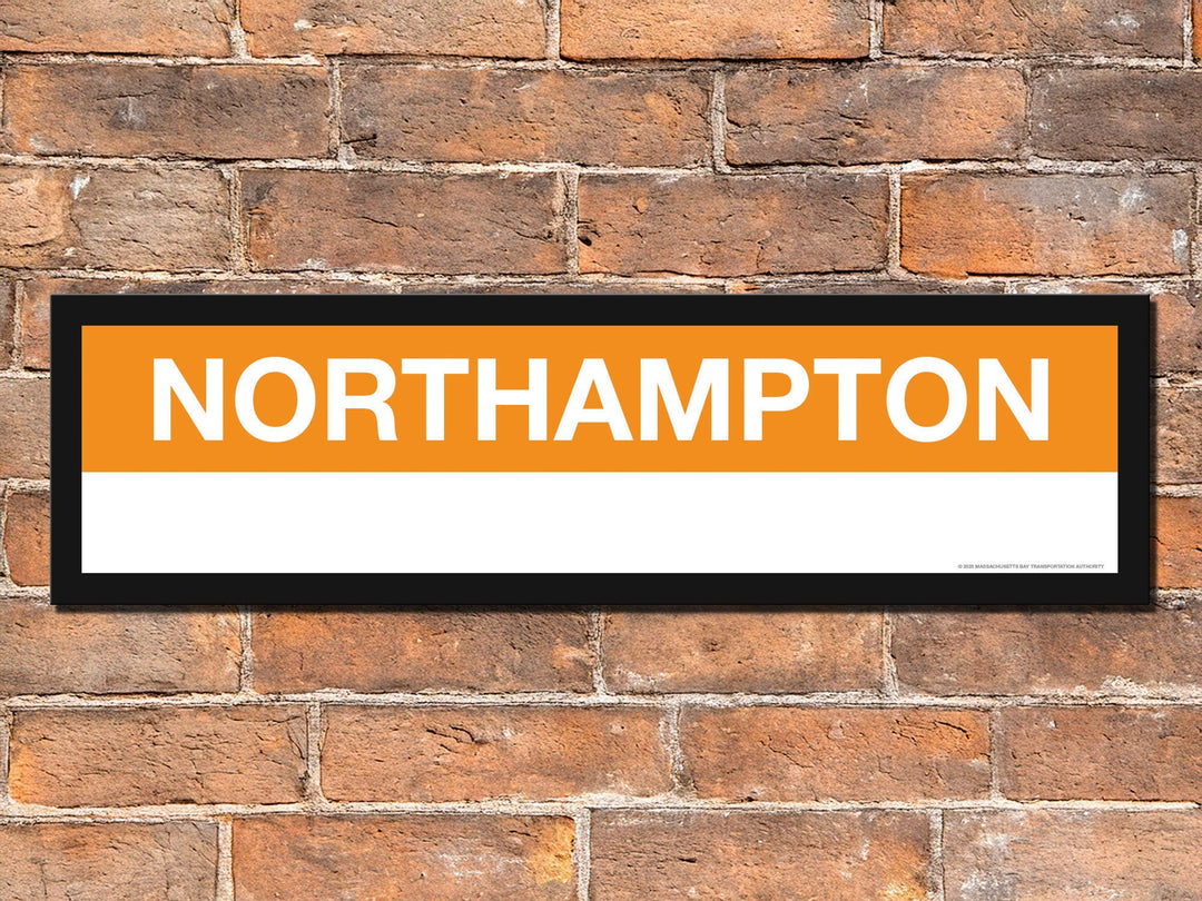 Boston MBTA ORANGE LINE Framed Replica Station Signs