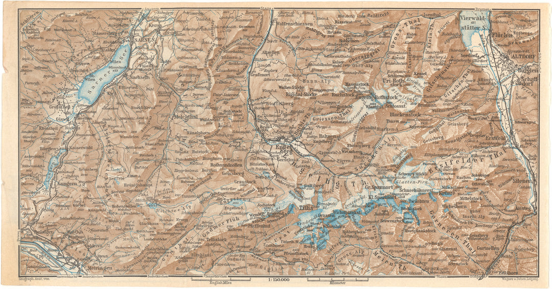 Obwalden Canton (Central Part), Switzerland 1938: Engelberg Region