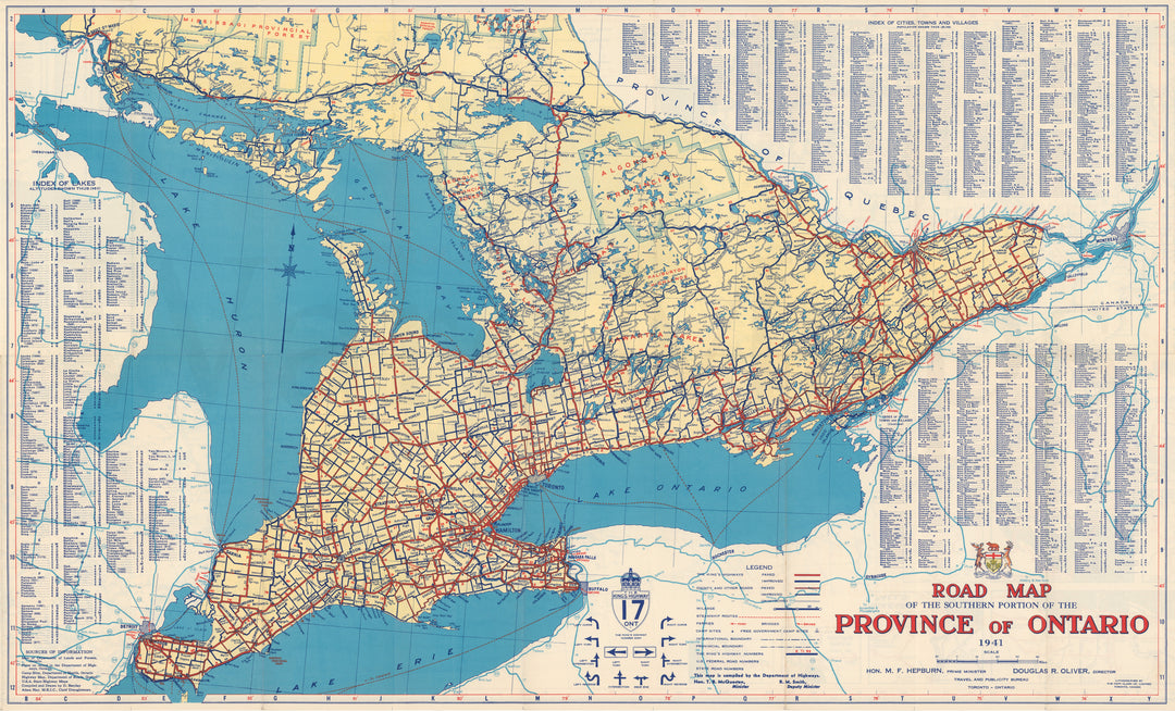 Southern Ontario Road Map 1941