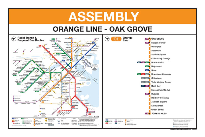 Boston MBTA Orange Line Station Panel Prints