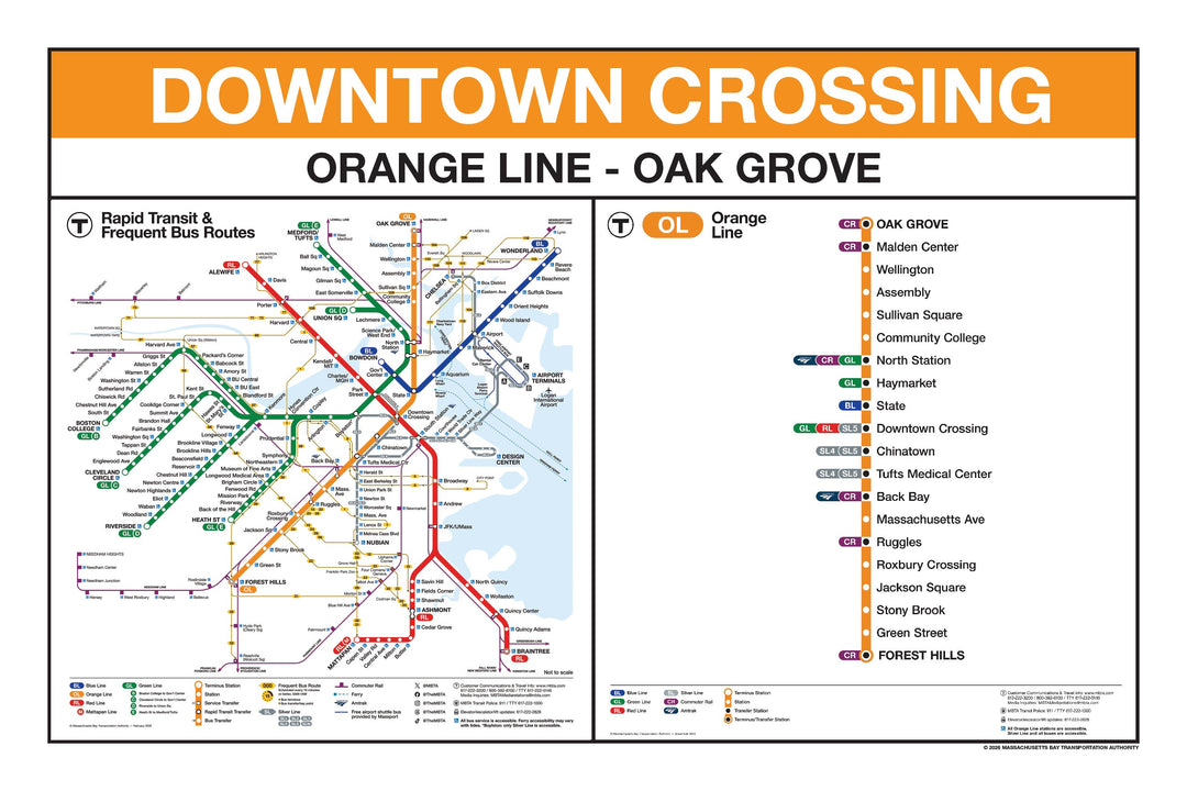 Boston MBTA Orange Line Station Panel Prints