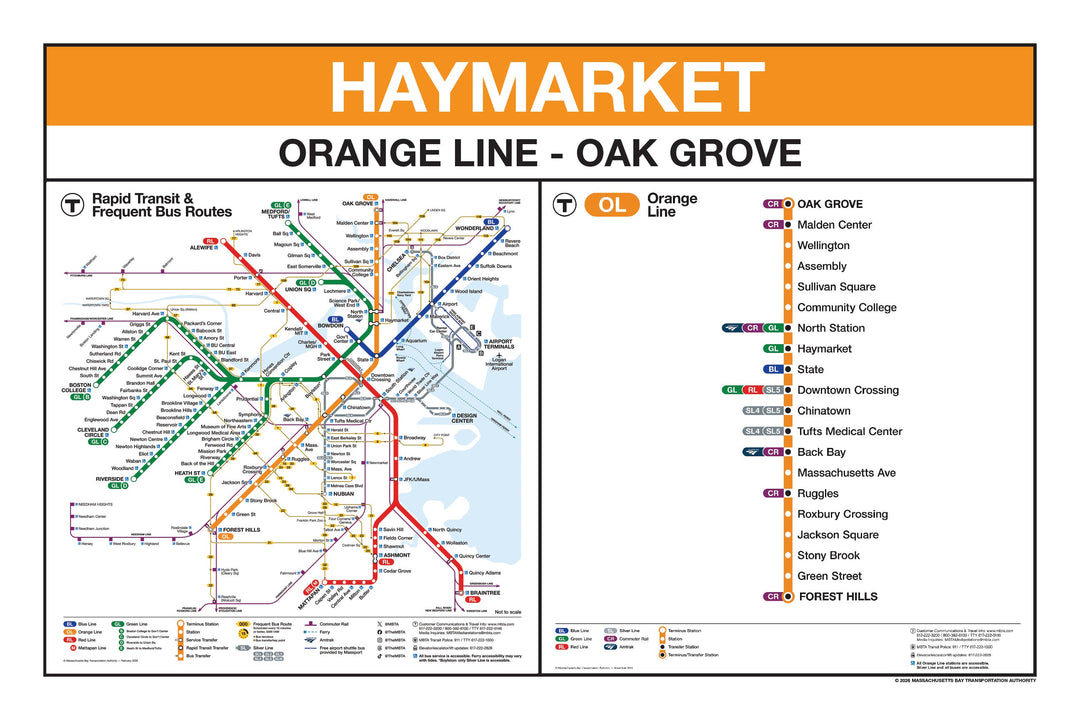 Boston MBTA Orange Line Station Panel Prints