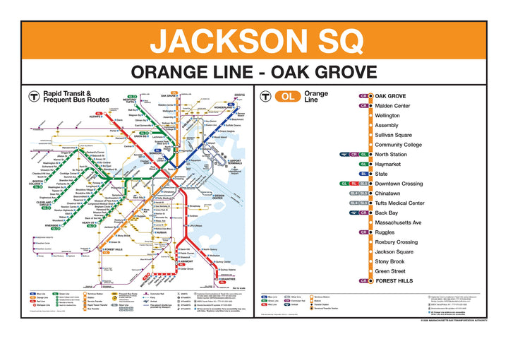Boston MBTA Orange Line Station Panel Prints