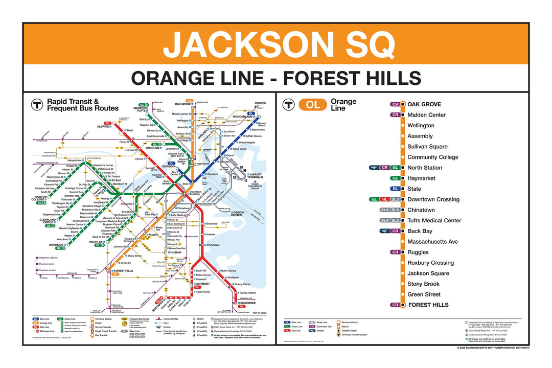 Boston MBTA Orange Line Station Panel Prints