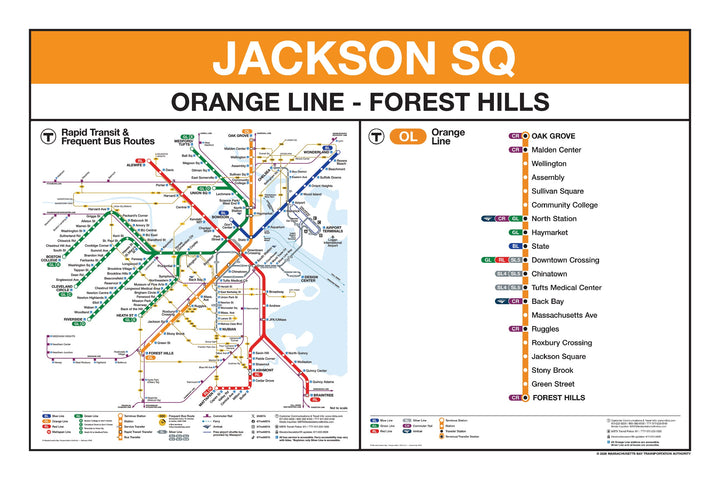 Boston MBTA Orange Line Station Panel Prints